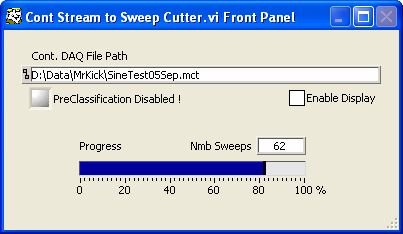 Cont Stream to Sweep Cutter Front Panel