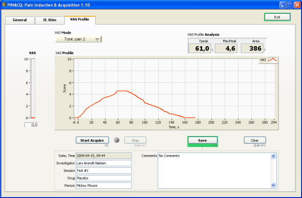 PINACQ VAS Profile Tab